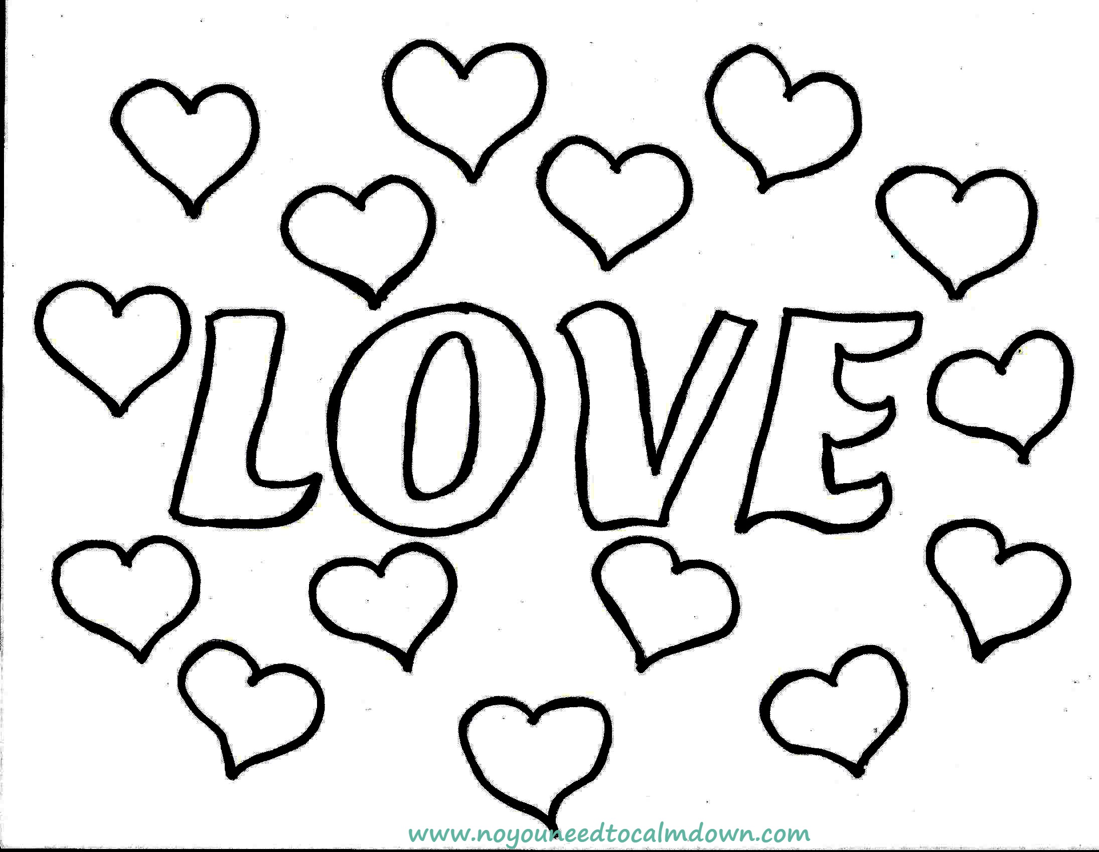 "LOVE" Valentine's Day Coloring Page | No, YOU Need To ...