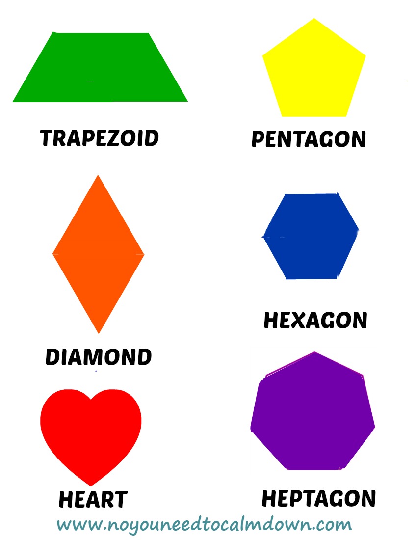 Shapes Free Printables No, YOU Need To Calm Down!