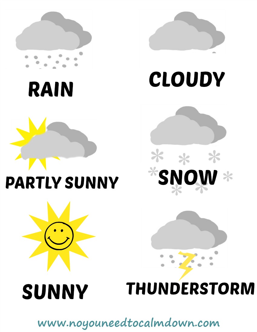 Weather - Free Printable | No, YOU Need To Calm Down!